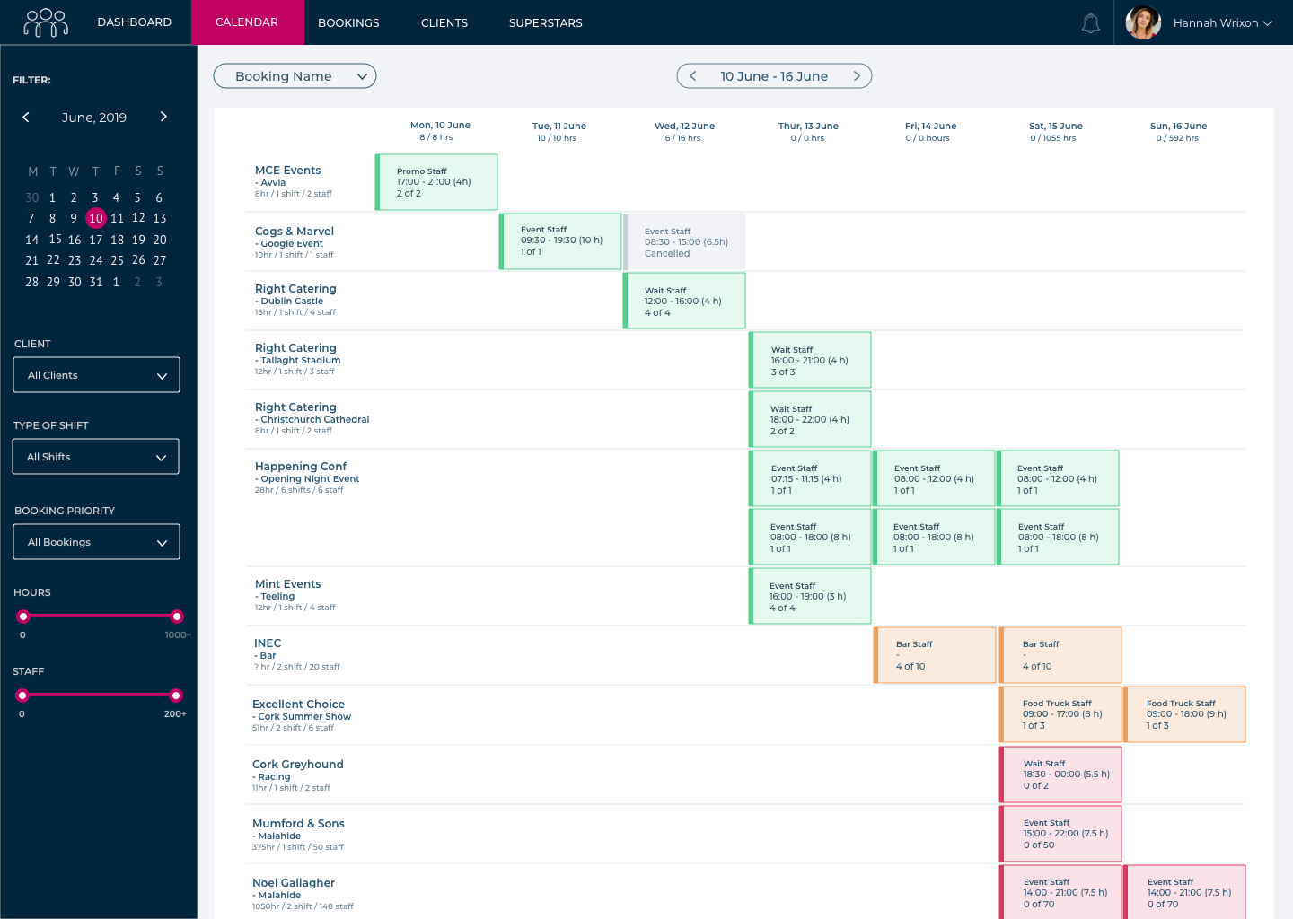 Calendar Screen