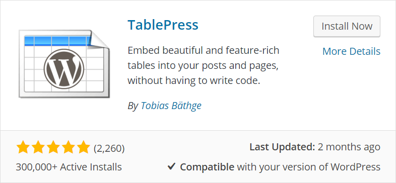 TablePress