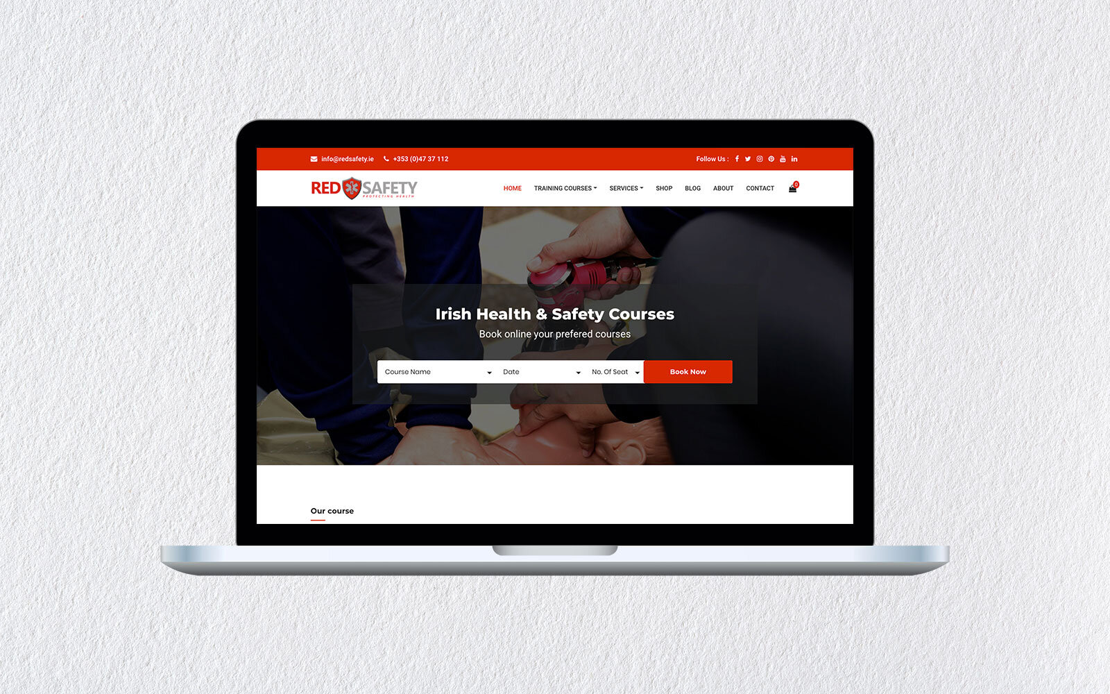 Red Safety Screen 1