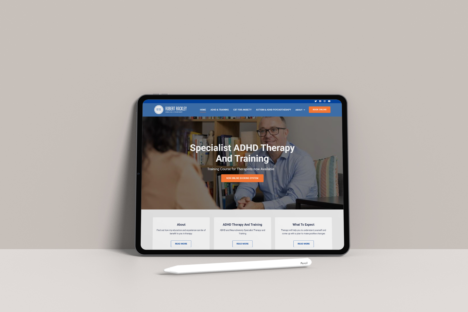 Robert Rackley Counselling – Mental Health Website Redesign