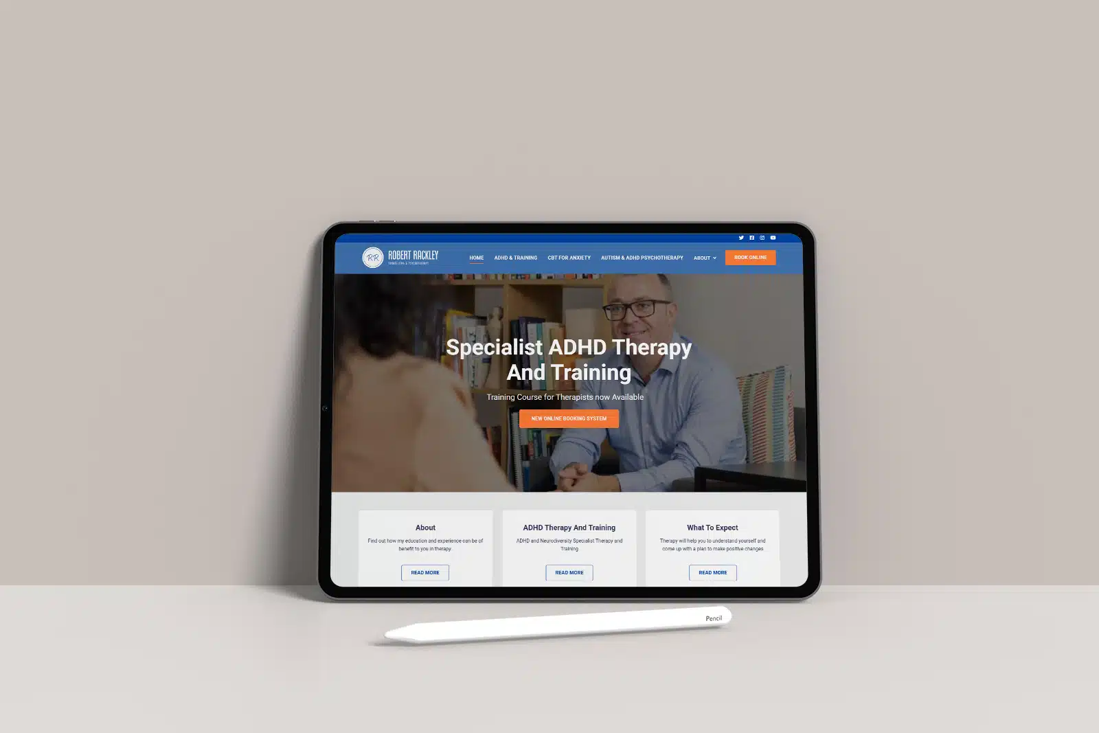 Robert Rackley Counselling – Mental Health Website Redesign