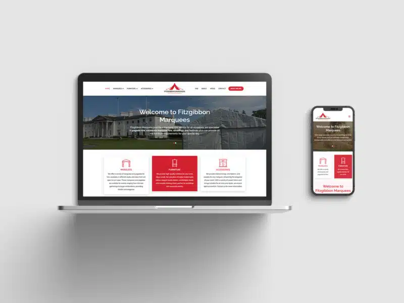 Fitzgibbon Marquees – Event Services Website Redesign
