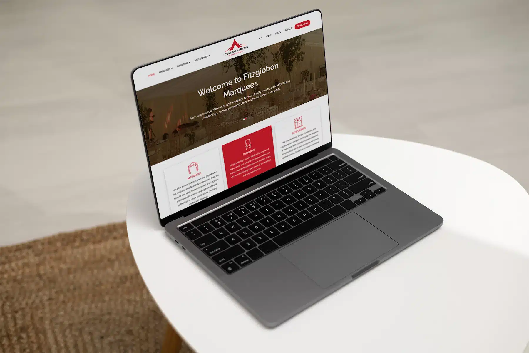 Fitzgibbon Marquees – Event Services Website Redesign