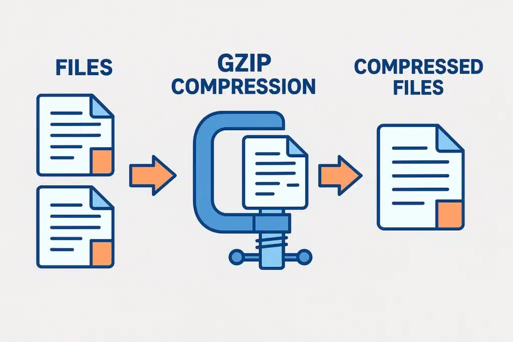Gzip Compression Reducing File Sizes For Faster Website Performance.