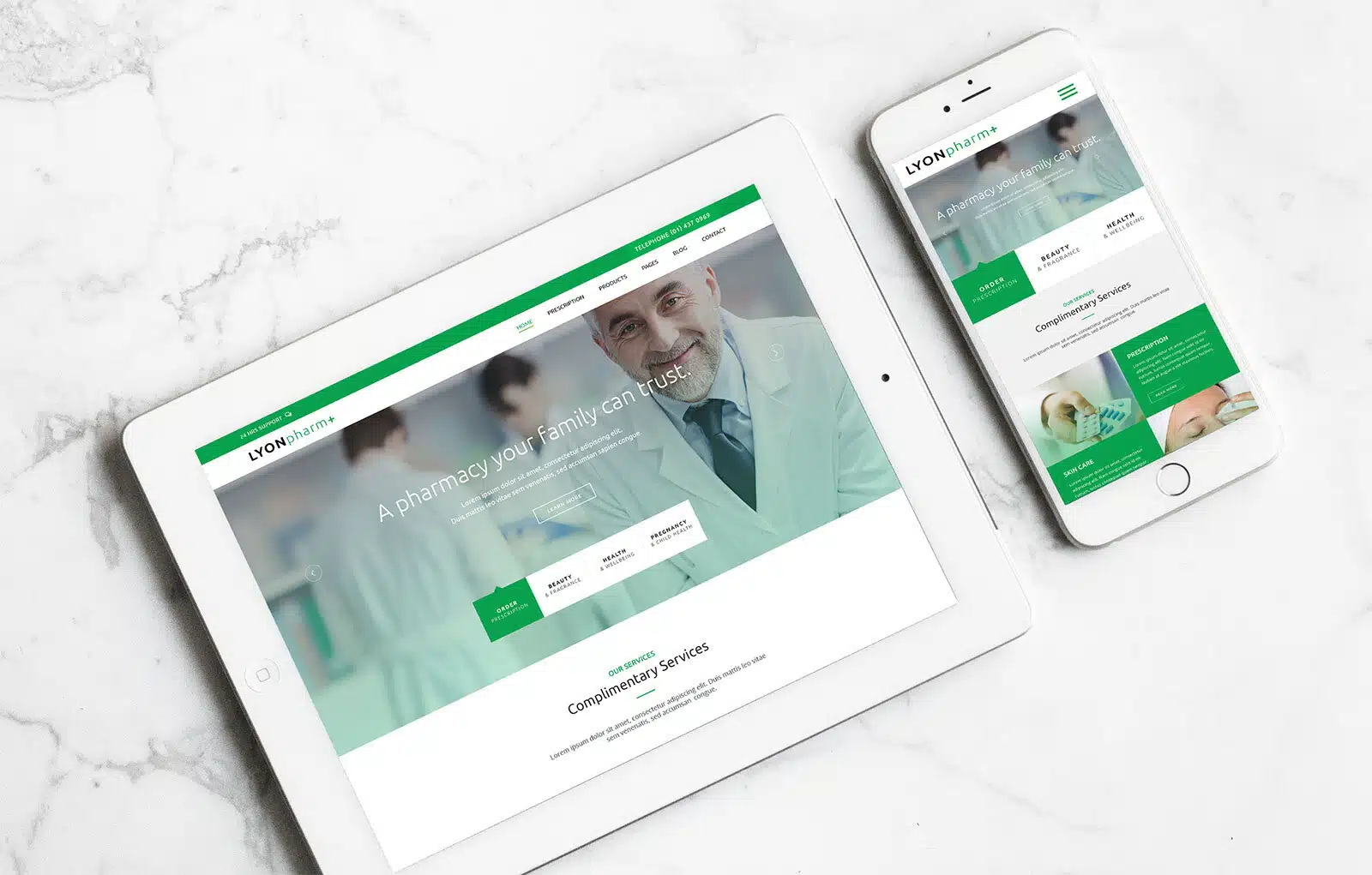 Lyon Pharmacy – Healthcare Website Template