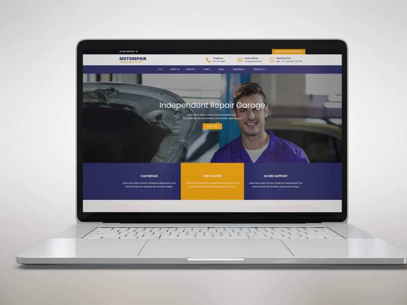 Moto Repair – Garage Services Website Template