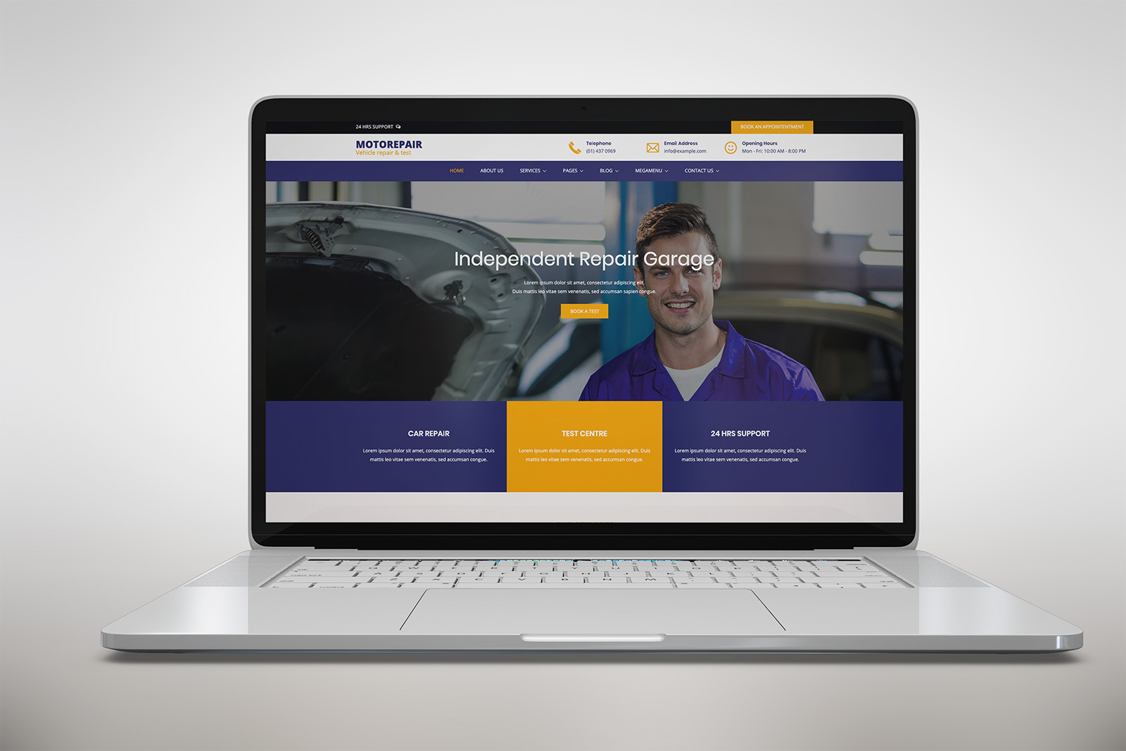 Moto Repair – Garage Services Website Template
