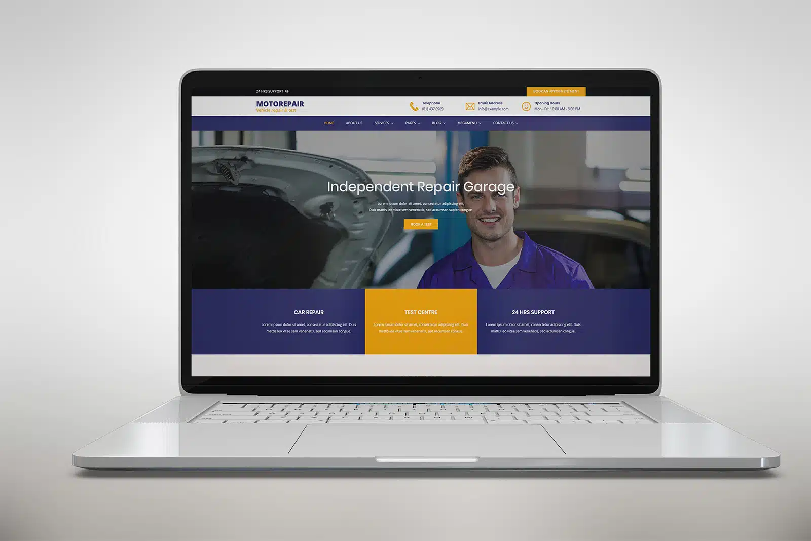 Moto Repair – Garage Services Website Template