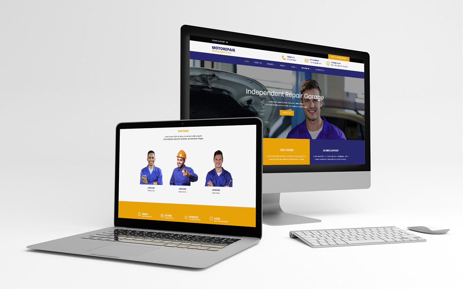 Moto Repair – Garage Services Website Template