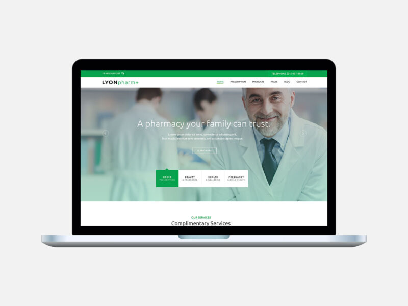 Lyon Pharmacy – Healthcare Website Template