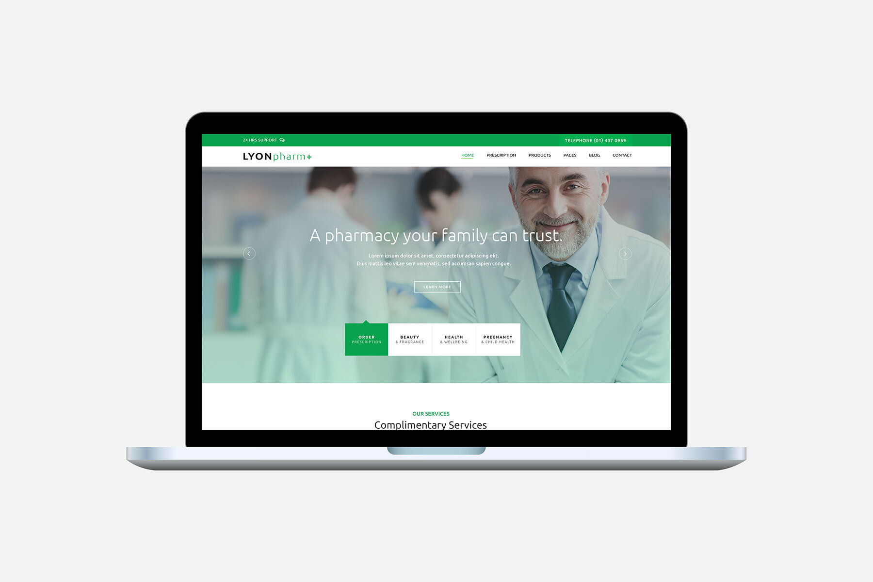 Lyon Pharmacy – Healthcare Website Template