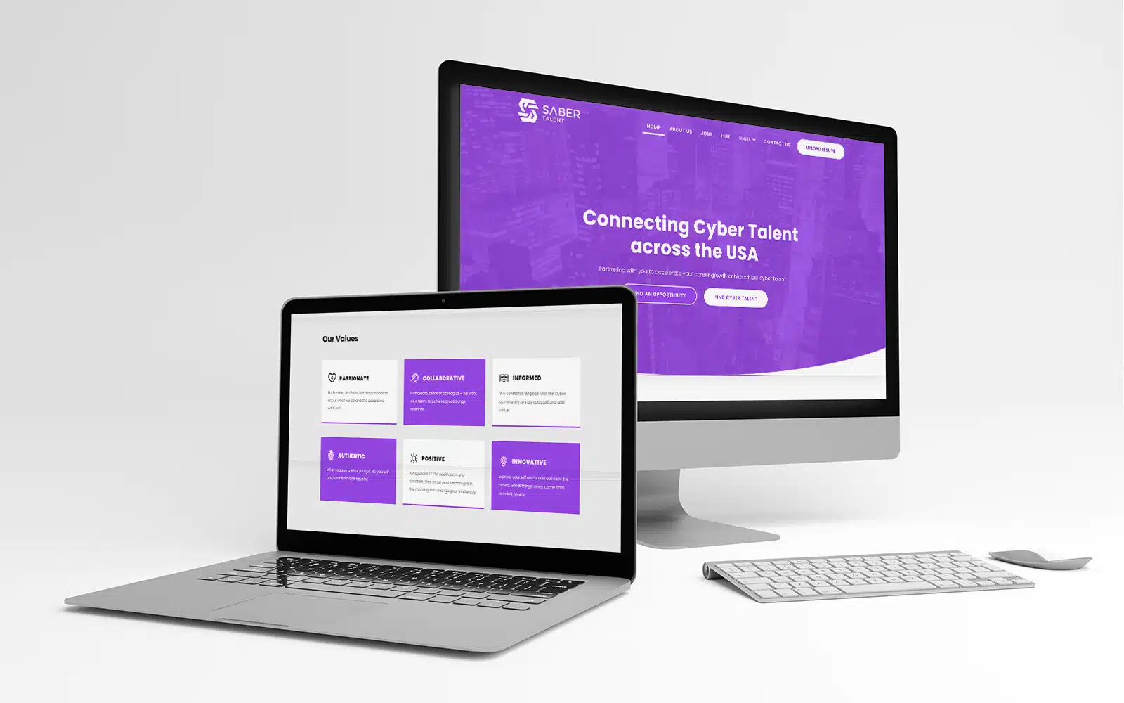 Saber Talent – Cyber Security Recruitment Website & Rebrand