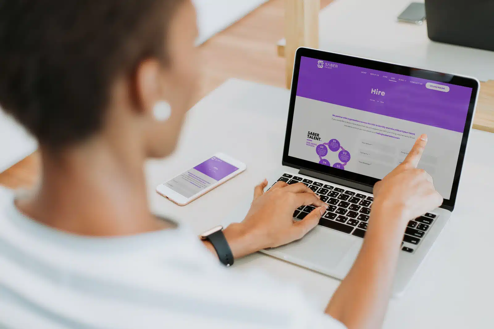Saber Talent – Cyber Security Recruitment Website & Rebrand