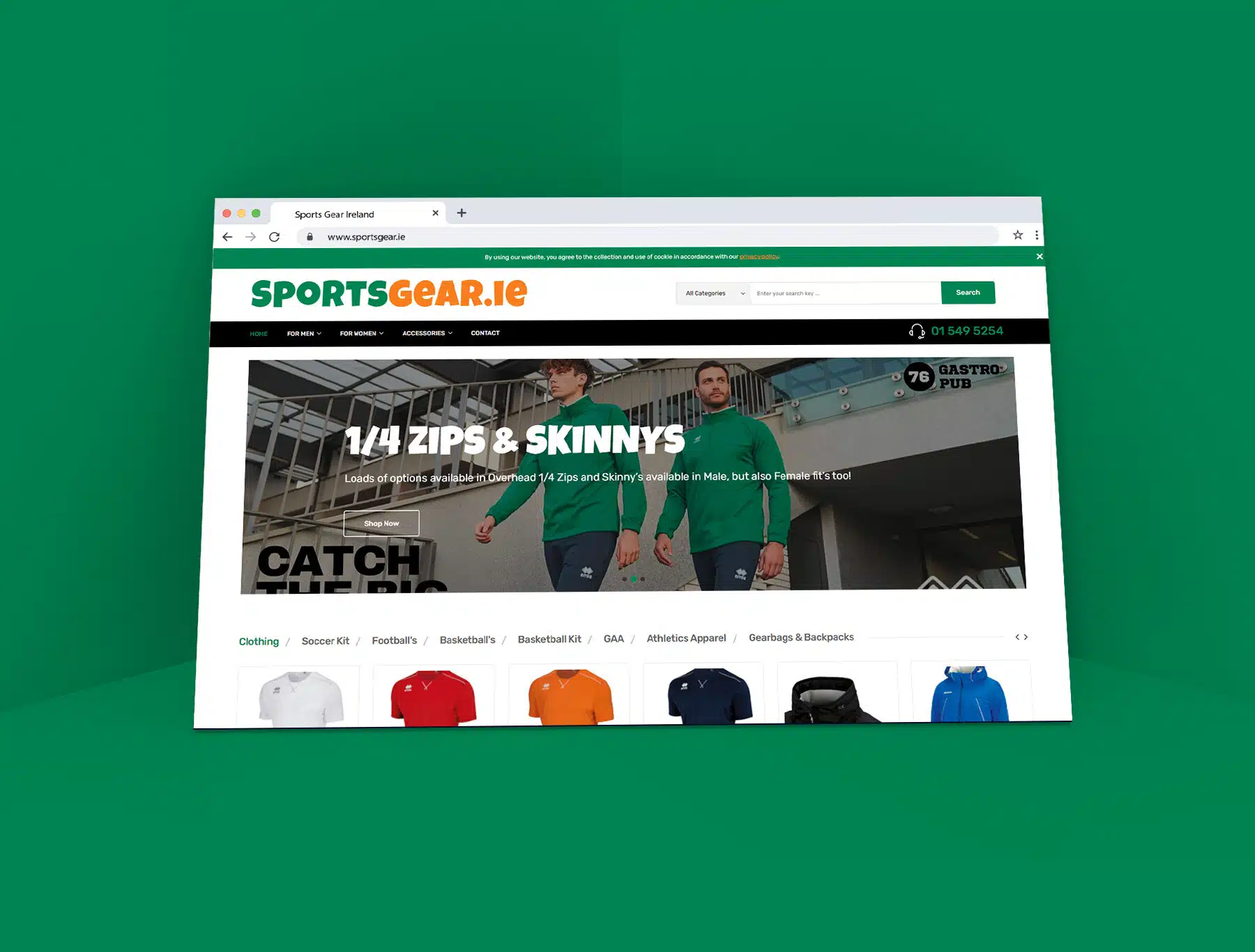 Sports Gear Ireland – Wholesale Sportswear Brand Website