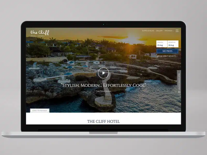 The Cliff Hotel – Luxury Hospitality Website Redesign