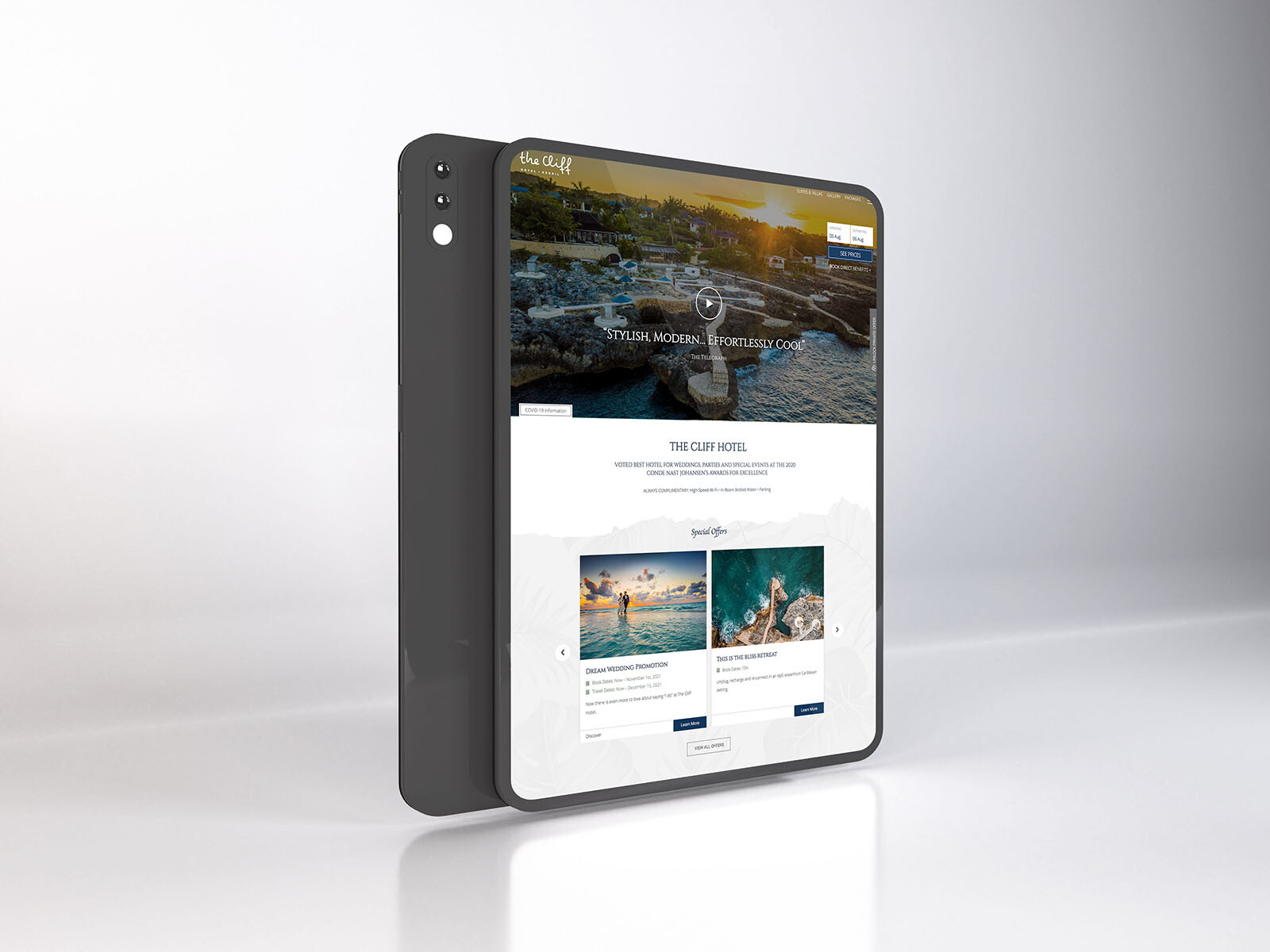 The Cliff Hotel – Luxury Hospitality Website Redesign