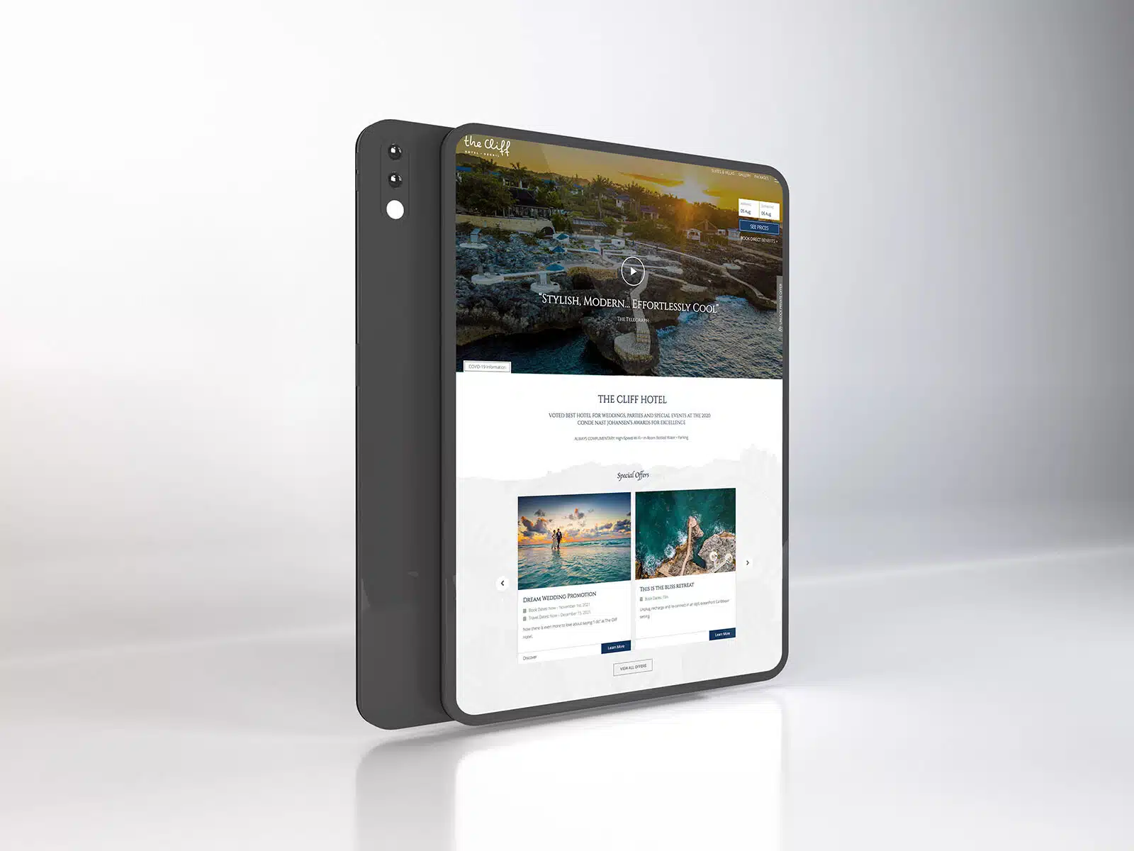 The Cliff Hotel – Luxury Hospitality Website Redesign