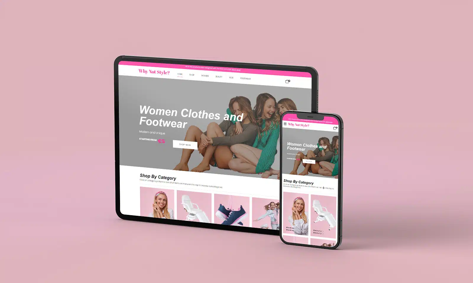 Why Not Style – Fashion Boutique E-Commerce Website