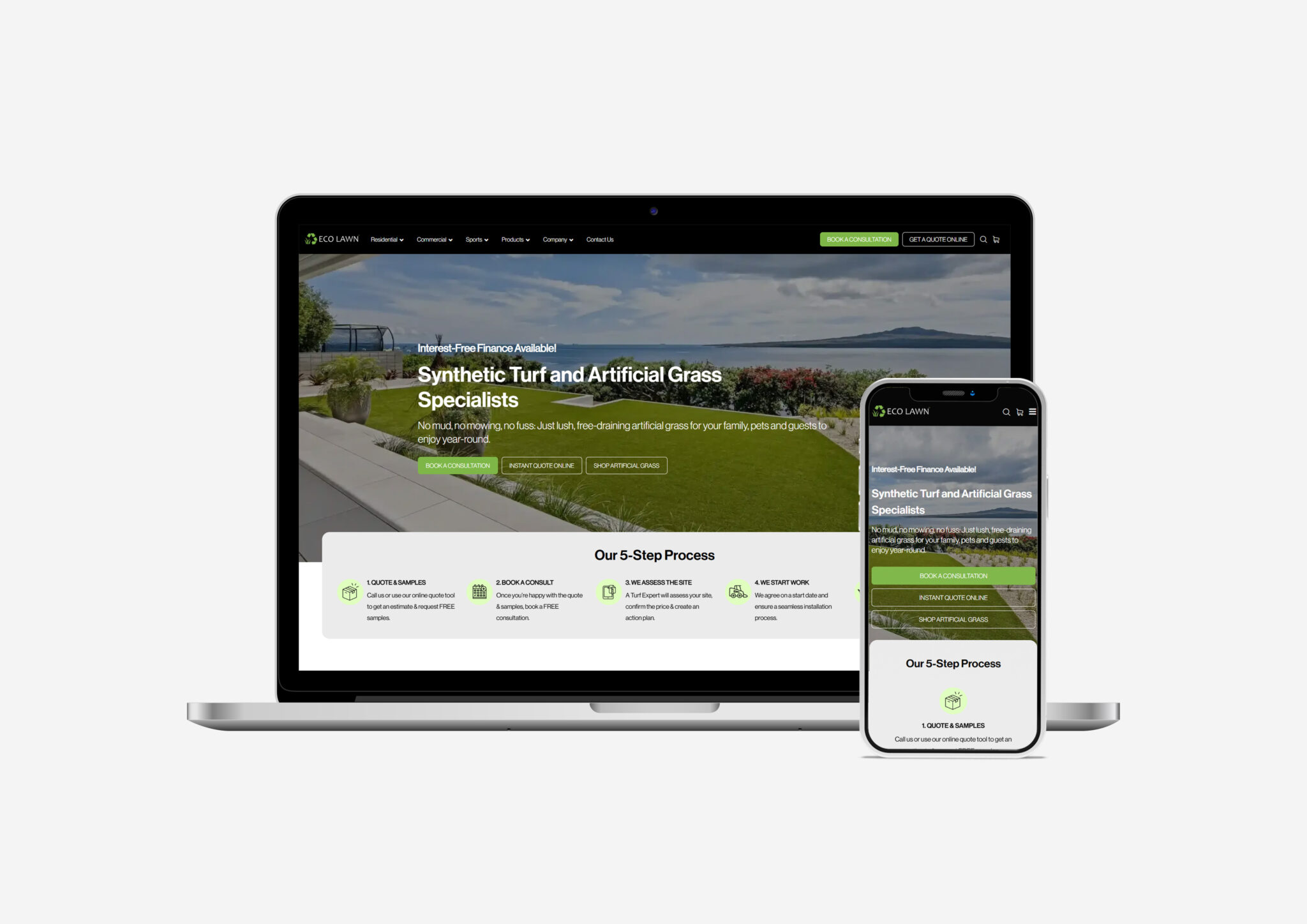 Eco Lawn — E-Commerce Website Redesign (Nz)